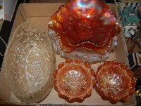 Lot 83 - A box of miscellaneous glassware to include...