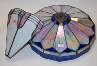 Lot 123 - A modern Tiffany style leaded glazed ceiling...