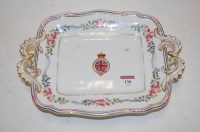 Lot 136 - A Victorian porcelain plate having central...