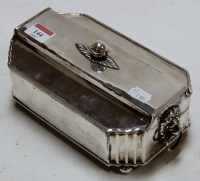 Lot 144 - A Victorian silver plated desk stand of shaped...