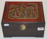 Lot 173 - An early 20th century Chinese ebonised red...