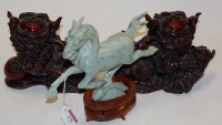 Lot 175 - A modern carved soapstone figure of a Tang...