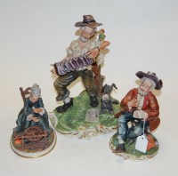 Lot 35 - A large Capo di Monte figure of an accordion...