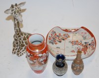 Lot 255 - A miniature Doulton Lambeth vase; together...