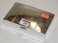 Lot 289 - An Art Deco silver table cigarette box having...