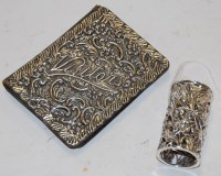 Lot 291 - An Edwardian leather bound and silver mounted...