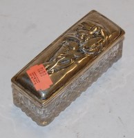 Lot 294 - An Edwardian cut glass and silver topped...