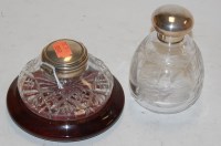 Lot 297 - An Edwardian etched glass and silver topped...