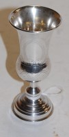 Lot 304 - An Edwardian silver sherry cup of tulip shaped...