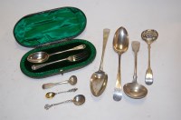 Lot 305 - A 19th century silver spoon with matching fork...