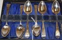 Lot 331 - A set of 6 late Georgian silver teaspoons...