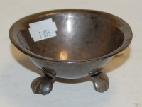 Lot 336 - An Arts & Crafts hammered white metal small...