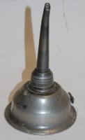Lot 339 - A 19th century pewter wine funnel