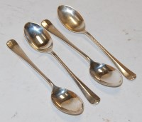 Lot 349 - A set of four silver teaspoons by the...