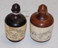 Lot 356 - A pair of Chinese turned hardwood and penwork...