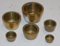 Lot 357 - A set of six graduated pawnbrokers brass...