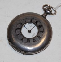 Lot 359 - A Continental silver cased half hunter gents...
