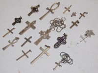 Lot 366 - A bag of assorted principally silver pendants,...