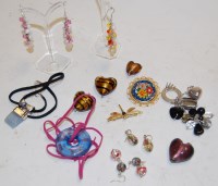 Lot 377 - A quantity of costume jewellery to include;...