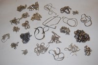 Lot 379 - A quantity of silver necklaces to include...