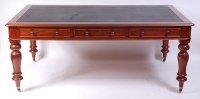 Lot 1514 - A Victorian mahogany library table, having a...