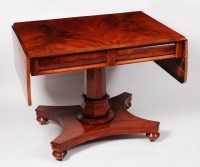 Lot 1529 - A William IV mahogany pedestal sofa table,...