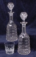 Lot 1100 - A pair of William IV style mallet decanters...