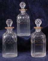 Lot 1102 - A set of three early 19th century small spirit...