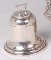 Lot 1128 - A George V silver inkwell, in the form of a...