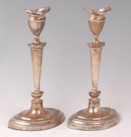 Lot 1135 - A pair of Mappin & Webb silver candlesticks,...