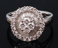 Lot 1165 - A contemporary 18ct white gold and diamond...
