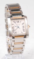 Lot 1168 - A gentlemans Cartier bi-colour stainless steel...