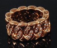 Lot 1173 - A Bulgari 18ct gold and diamond set ring, each...
