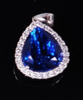 Lot 1190 - A Shimansky 18ct white gold, tanzanite and...