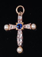 Lot 1191 - A Victorian white metal and yellow metal...