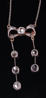 Lot 1192 - A Victorian white metal diamond set pendant,...