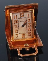 Lot 1204 - An Eszeha 14ct gold cased ladies purse watch,...