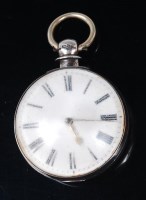 Lot 1206 - An early Victorian silver cased pocket watch,...