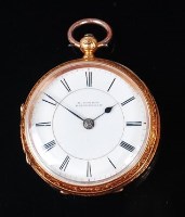 Lot 1207 - A late Victorian 18ct gold cased pocket watch,...
