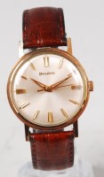 Lot 1222 - A gentlemans Bulova 9ct gold cased wristwatch,...