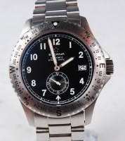 Lot 1264 - A gentlemans Eterna Air Force steel cased...