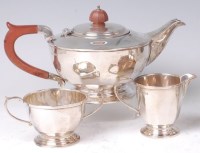 Lot 1119 - A Mappin & Webb silver three piece teaset,...