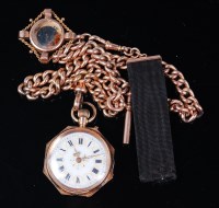 Lot 1282 - A circa 1900 continental 14ct gold cased...