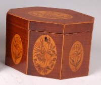 Lot 1323 - A late Georgian fiddleback mahogany and...