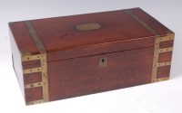 Lot 1324 - A mid-19th century mahogany and brass bound...