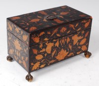 Lot 1325 - A Regency black lacquered and gilt decorated...