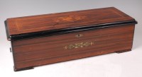 Lot 1327 - A circa 1900 Swiss rosewood cased music box,...