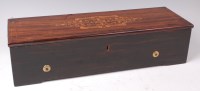 Lot 1328 - A late 19th century Swiss rosewood music box...