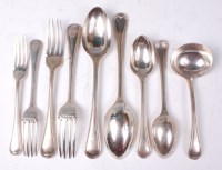 Lot 1133 - A late Victorian silver part cutlery suite, in...