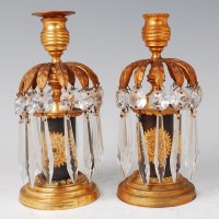 Lot 1344 - A pair of mid-19th century bronze and gilt...